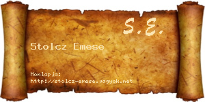 Stolcz Emese névjegykártya